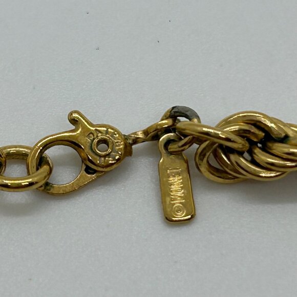 Vintage Monet 36" Rope Chain Necklace Gold-Tone Early Lobster Clasp Statement - Picture 14 of 16